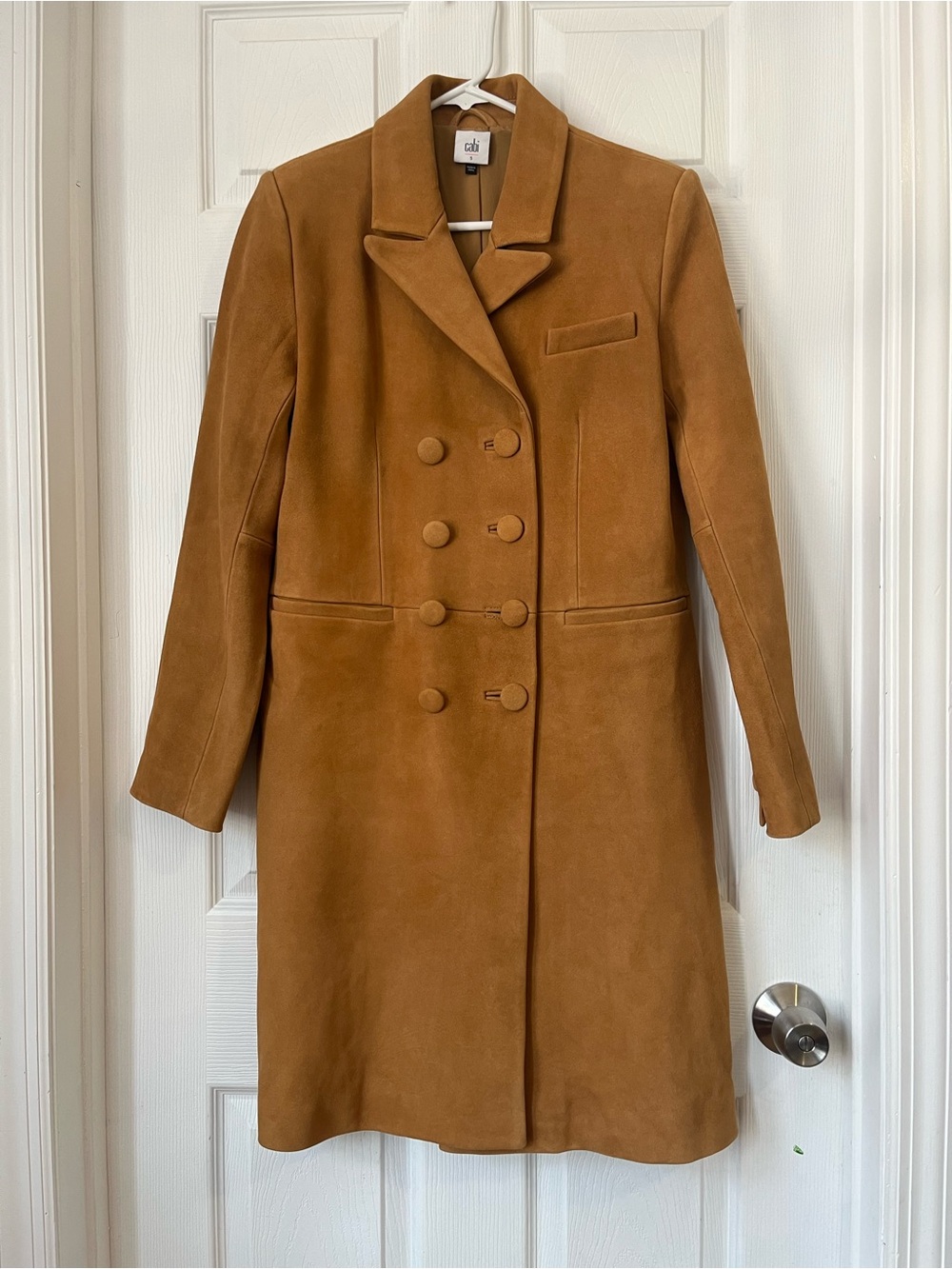 Cabi tan Suede Double-Breasted Coat size S
